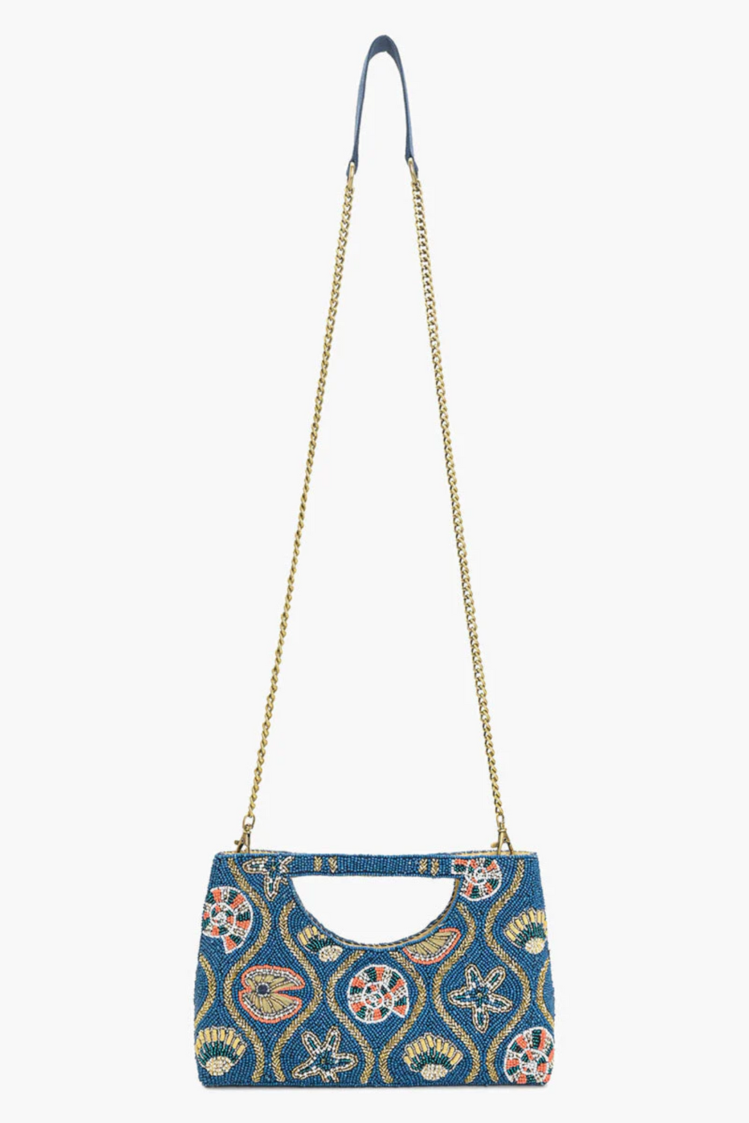 Midnight Shore Beaded Clutch