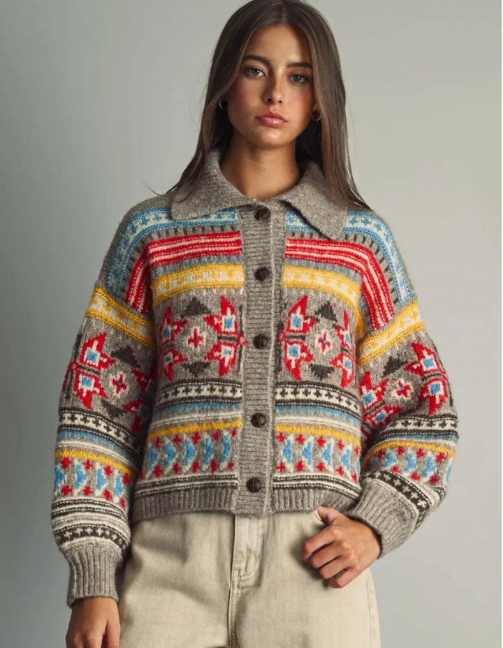 Collar Color pop Cardi