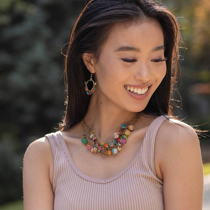 Aasha Clustered Kantha Necklace