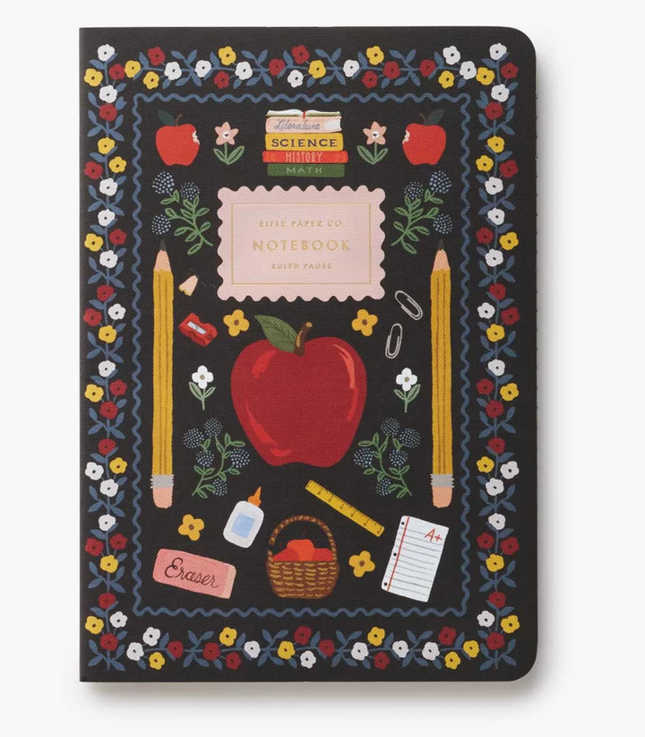Set of 3 Schoolhouse Notebooks