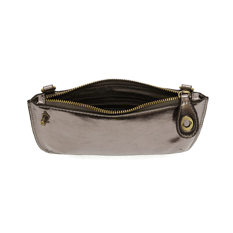 Liquid Metallic Crossbody Wristlet