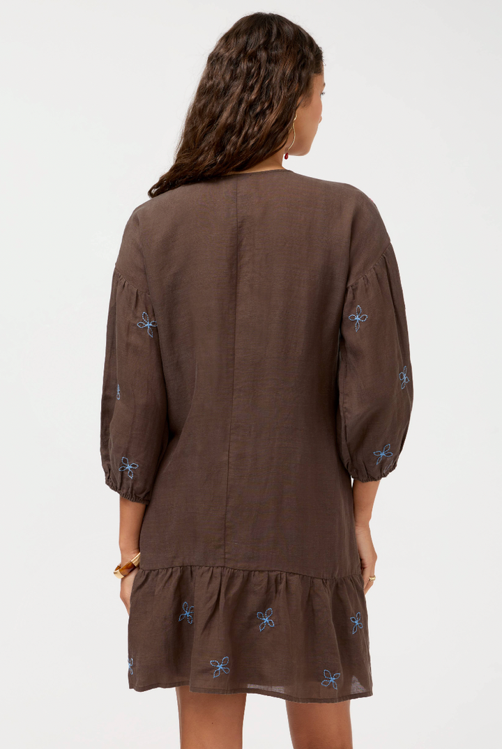 Bishop Sleeve Flounce Dress