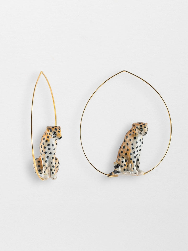 Sitting Cheetah Earrings