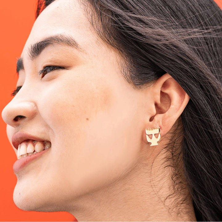 Layla Abstract Nordic Post Earrings
