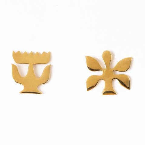 Layla Abstract Nordic Post Earrings