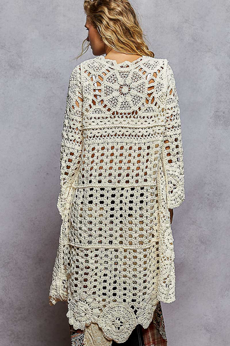 High Lo Crochet Sweater