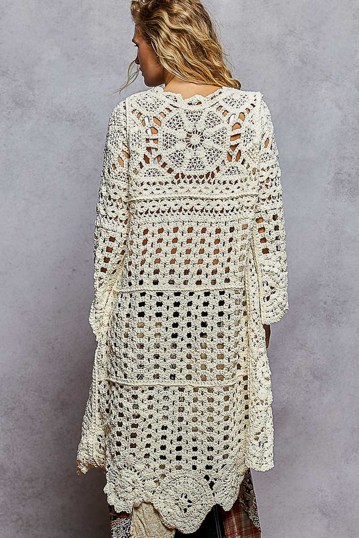 High Lo Crochet Sweater