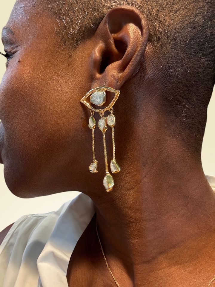 Chandelier Eye Earrings