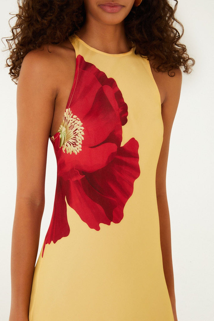 Poppy Flowers Maxi Dress