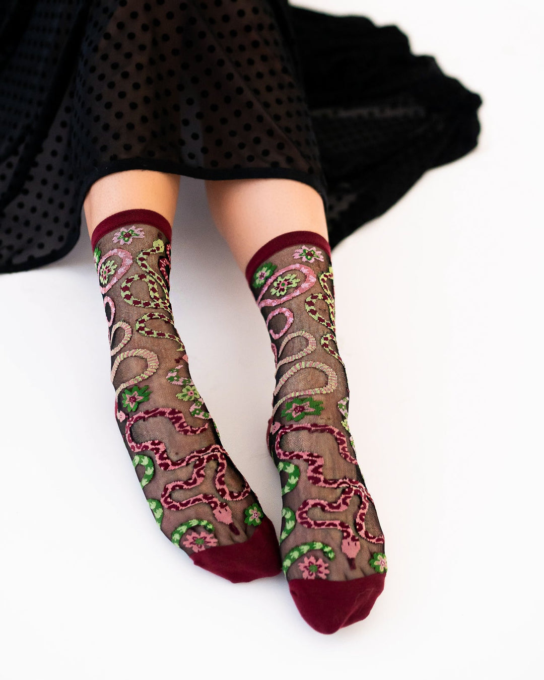 Serpentine Floral Socks