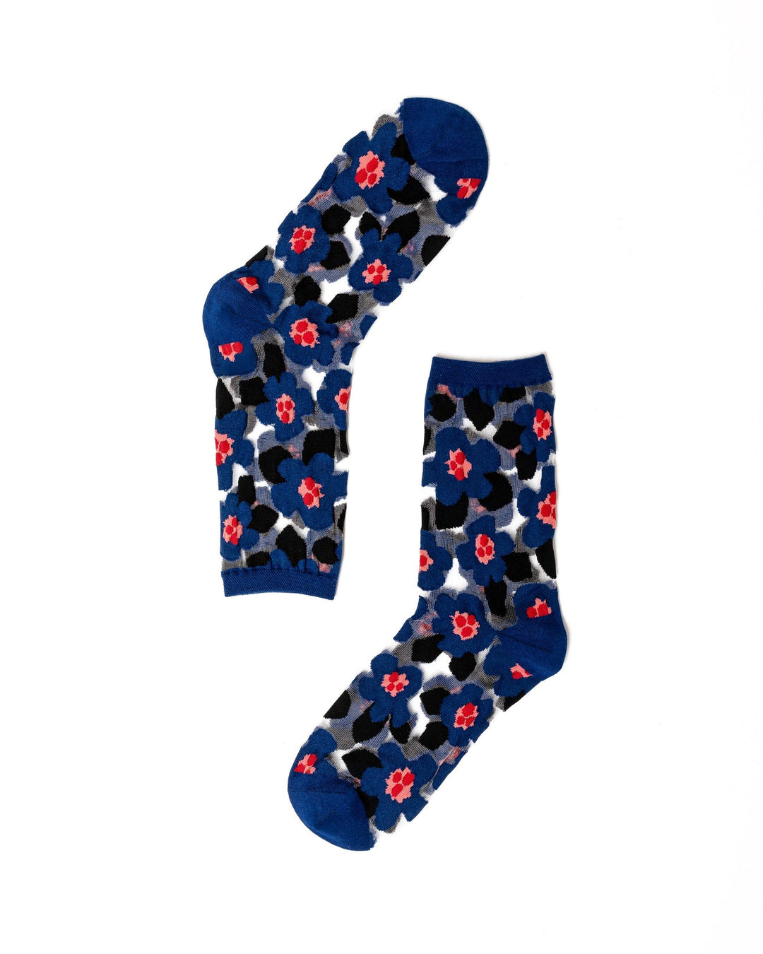 Bold Blue Floral Socks