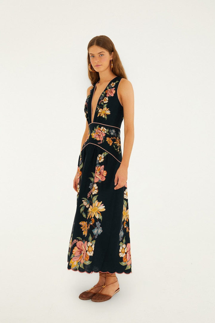 Maira Floral Midi Dress