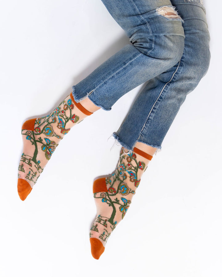 Tree of Life Sheer Socks