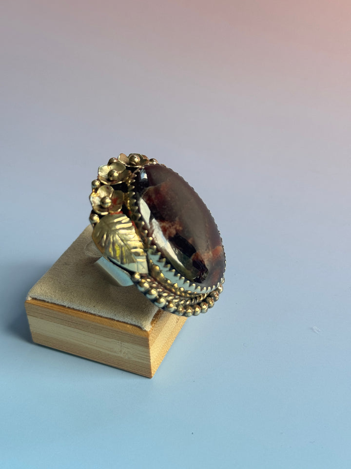 Fire Agate Adj Ring
