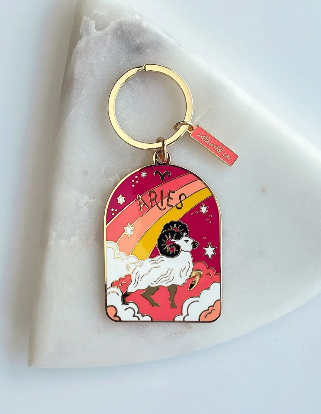 Zodiac Enamel Keychain