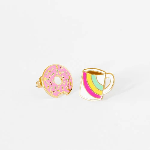Coffee + Donut Earrings