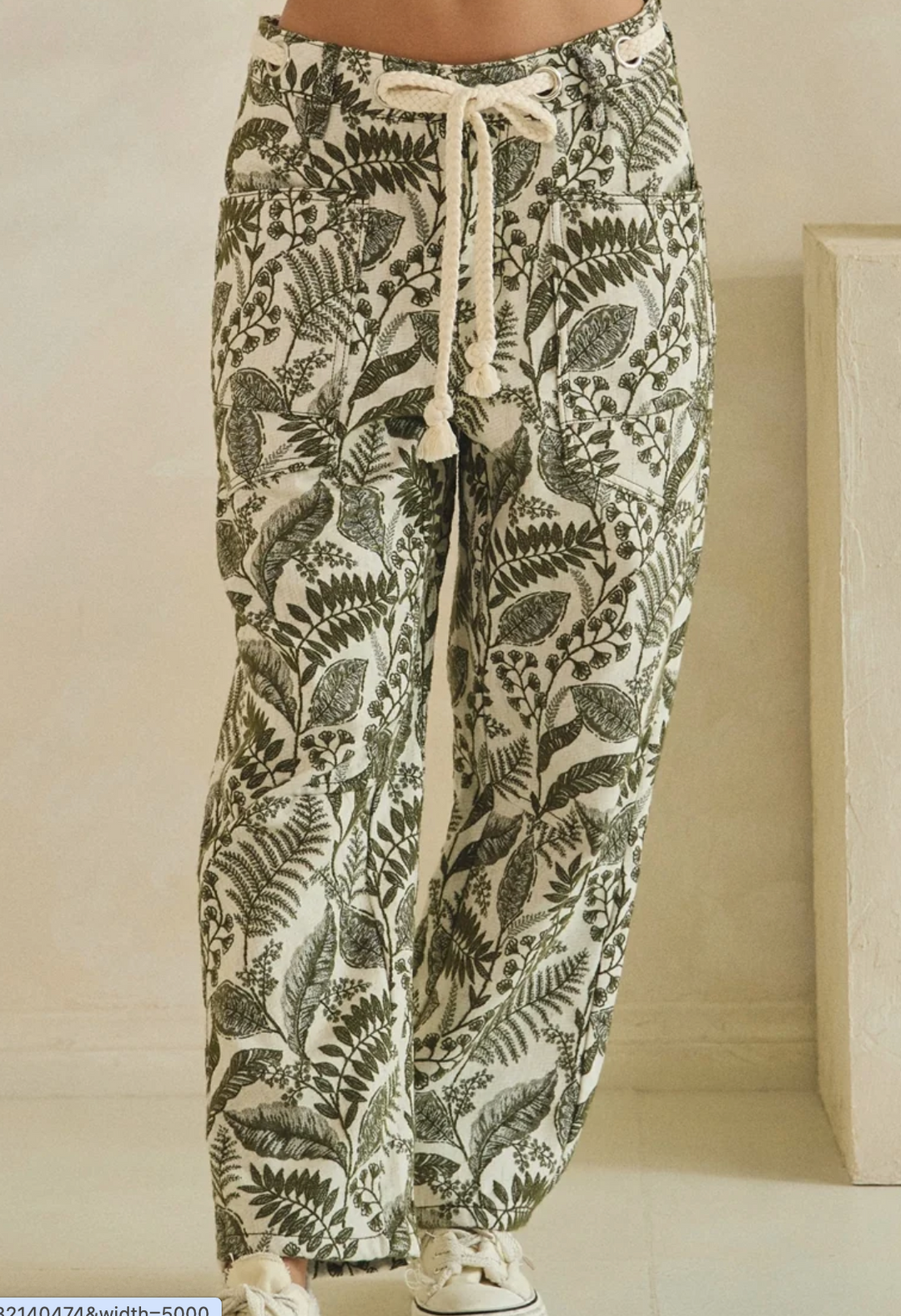 Fern Jacquard Barrel Pants