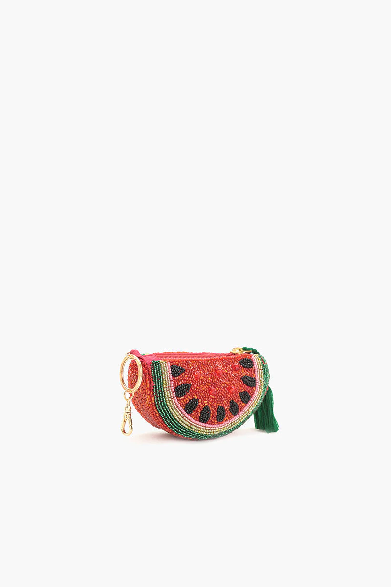 Watermelon Pop Bead Crossbody Clutch