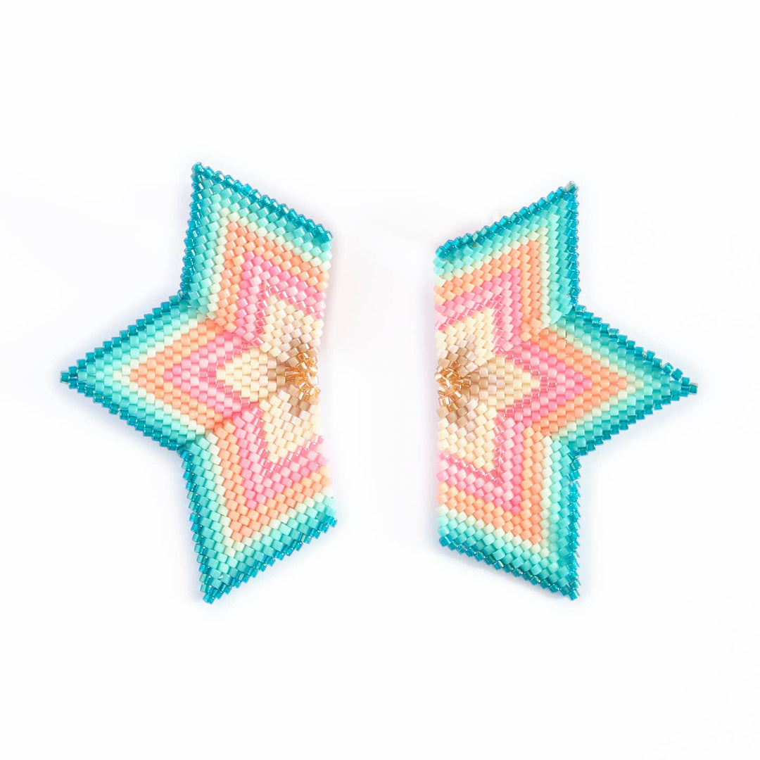 Large Half Star Earrings
