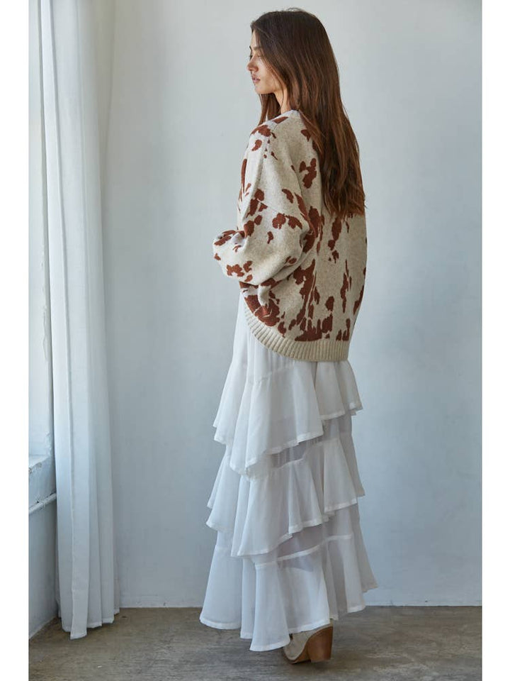 Cowhide Print Sweater