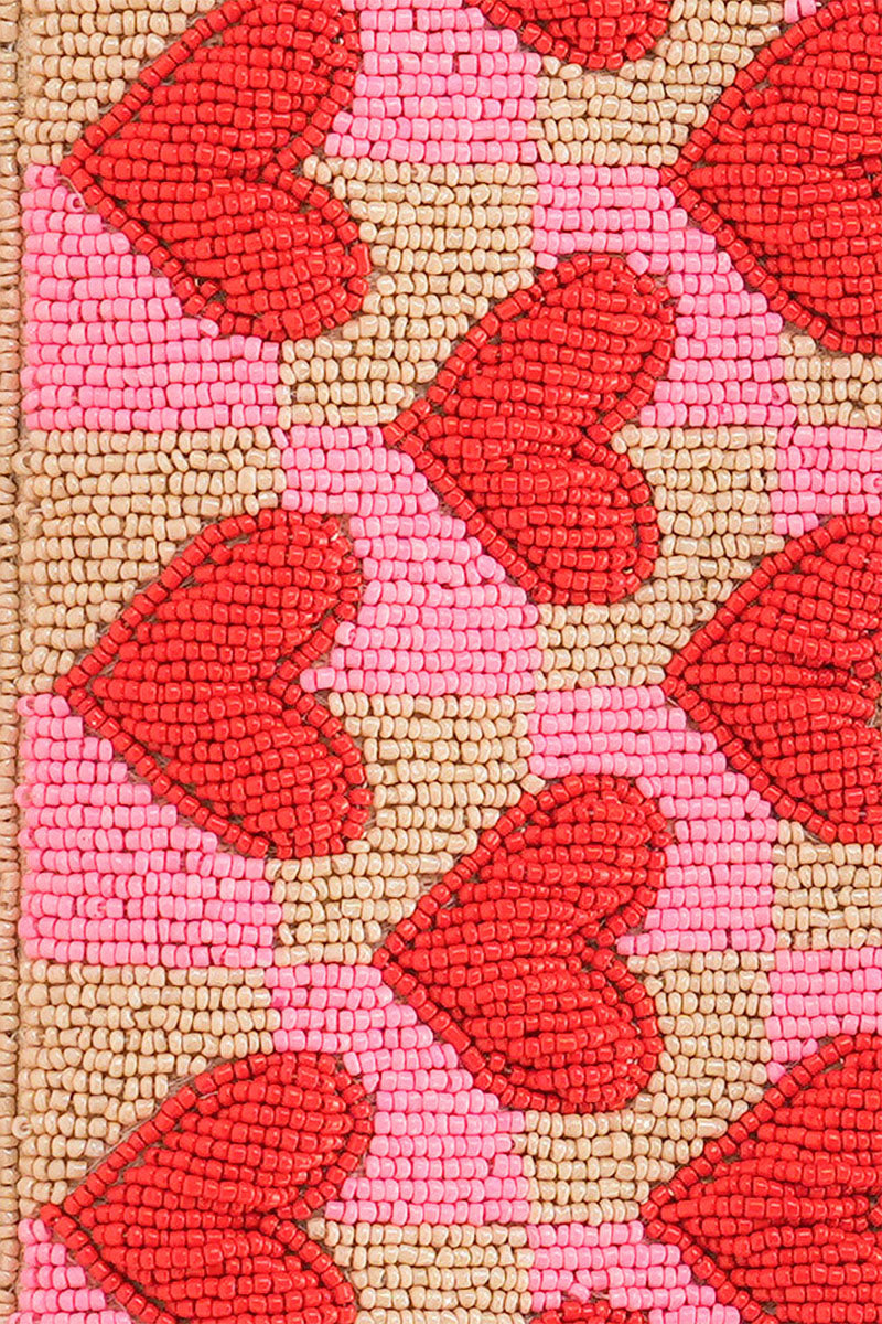 Amour Heart Bead  Clutch