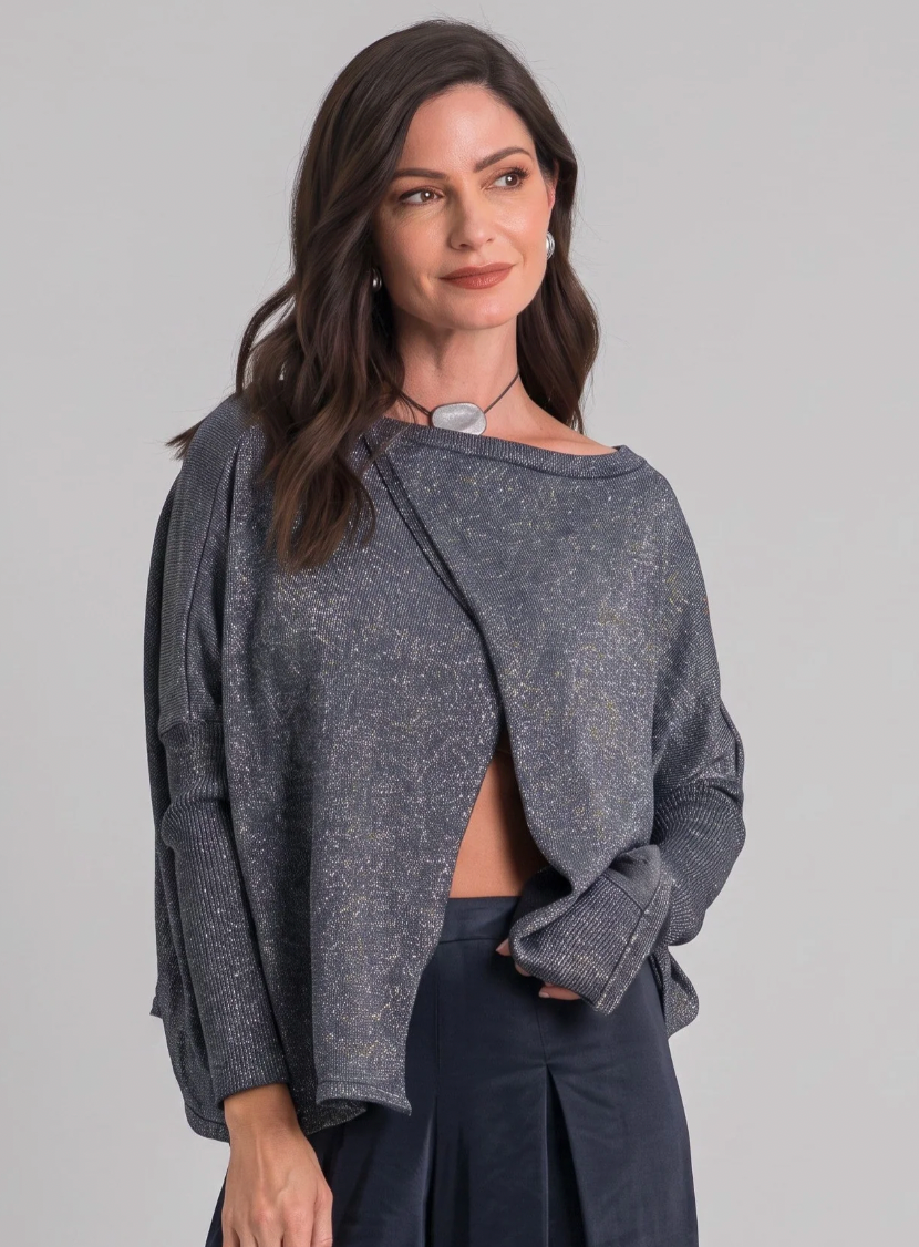 Reversible Shimmer Sweater