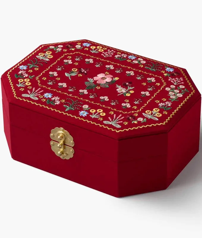 Embroidered Jewelry Box