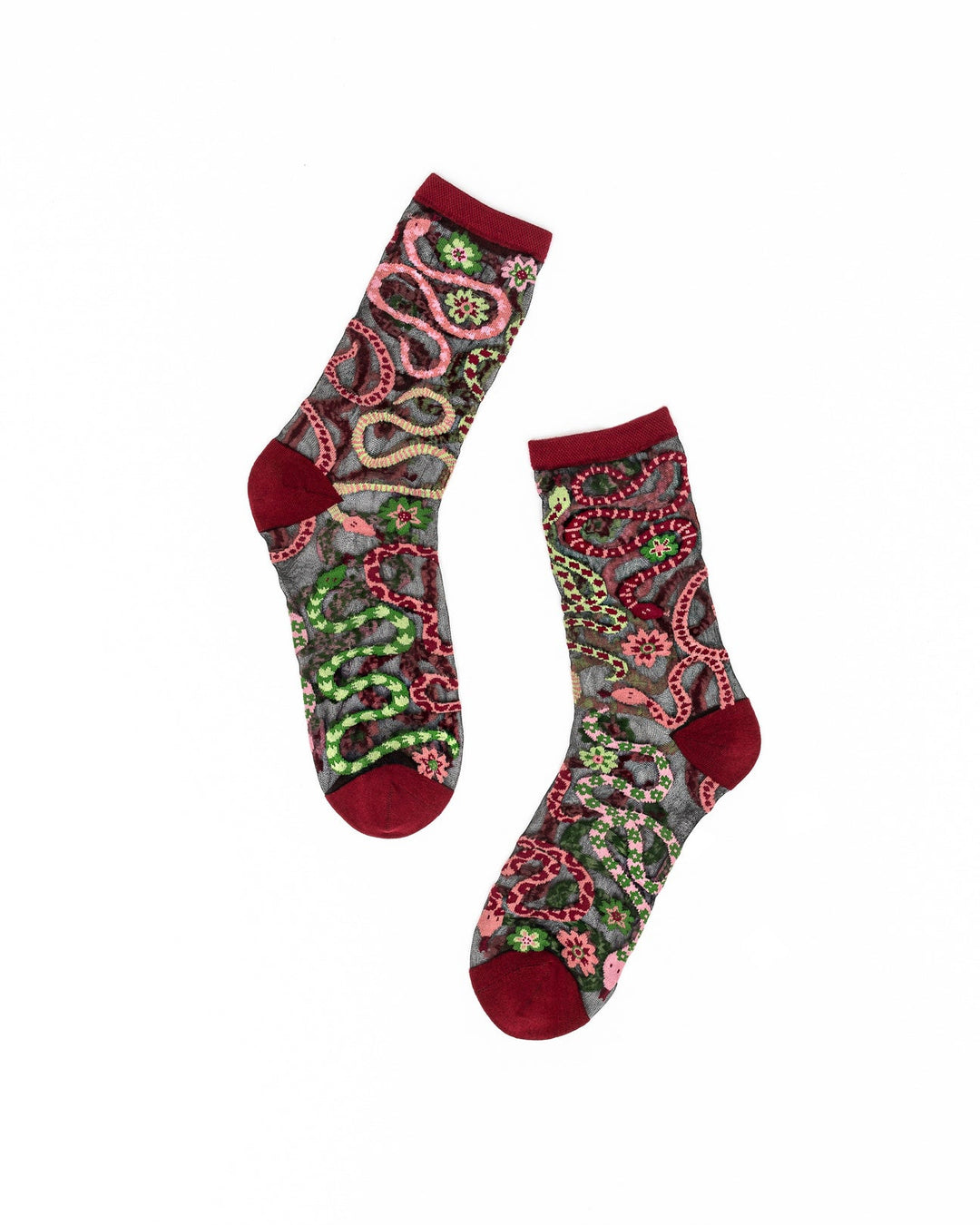 Serpentine Floral Socks