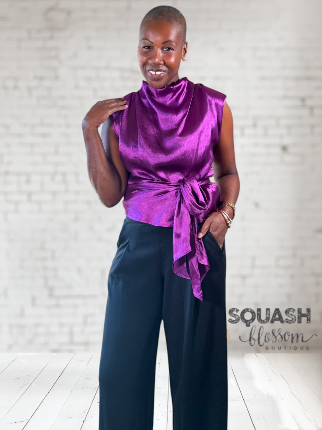 Shoulderesque Side Tie Top