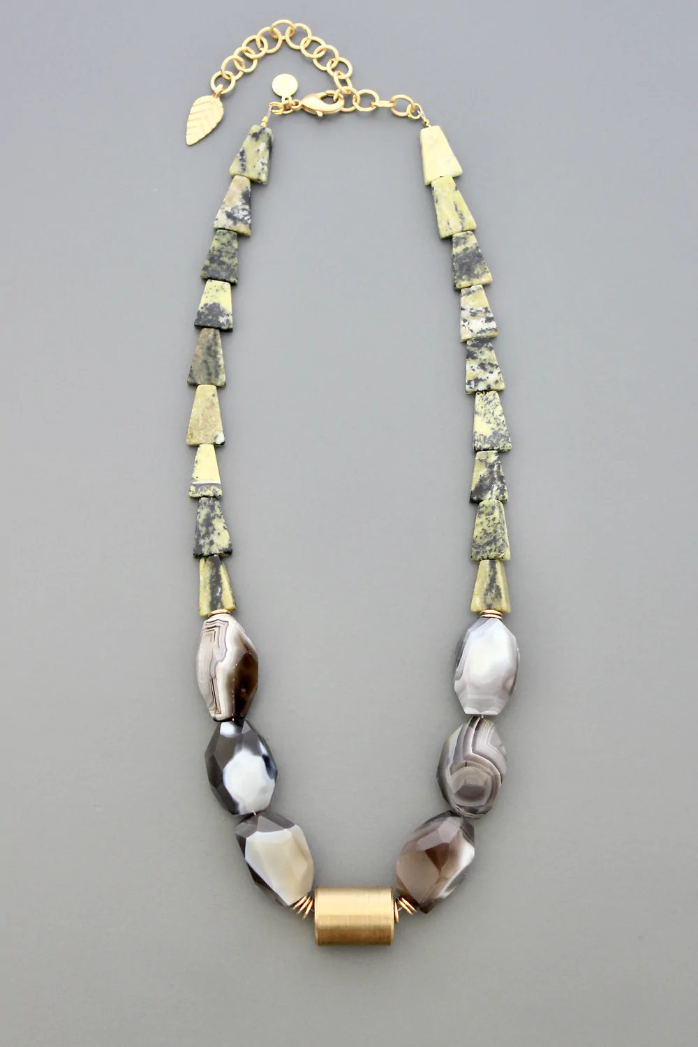 Agate + Serpentine Necklace