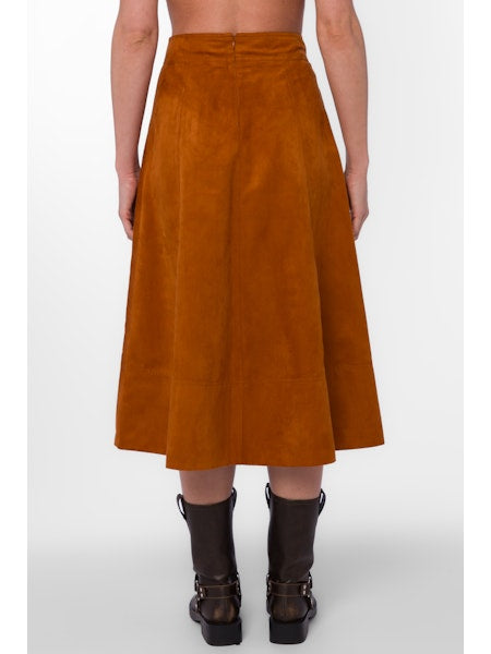 Lettie Microsuede Skirt