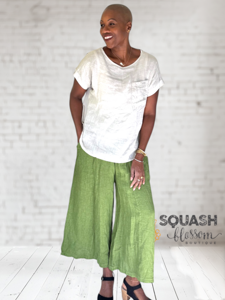 1 Pocket Linen Top