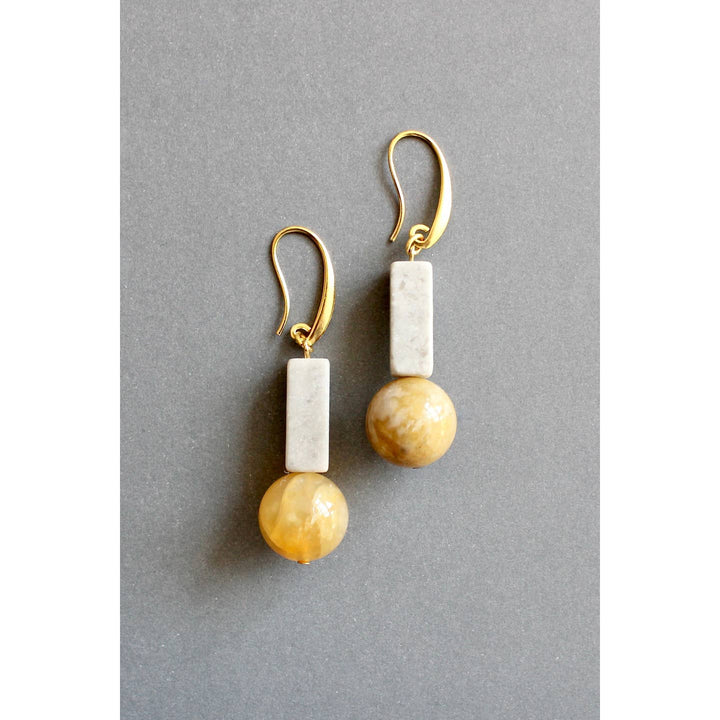 Agate Geo Dangle Earrings