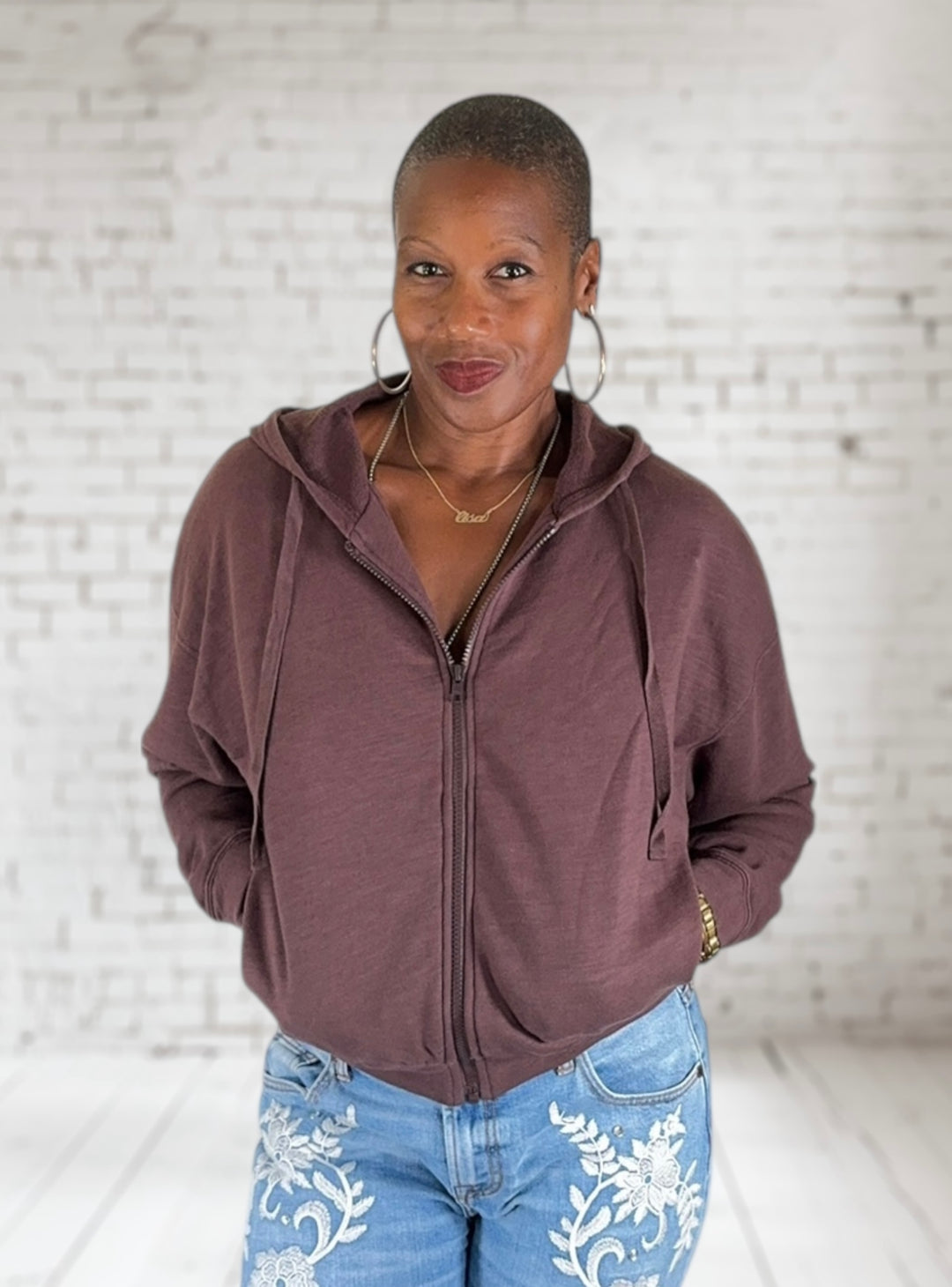 Slouch Zip Hoodie
