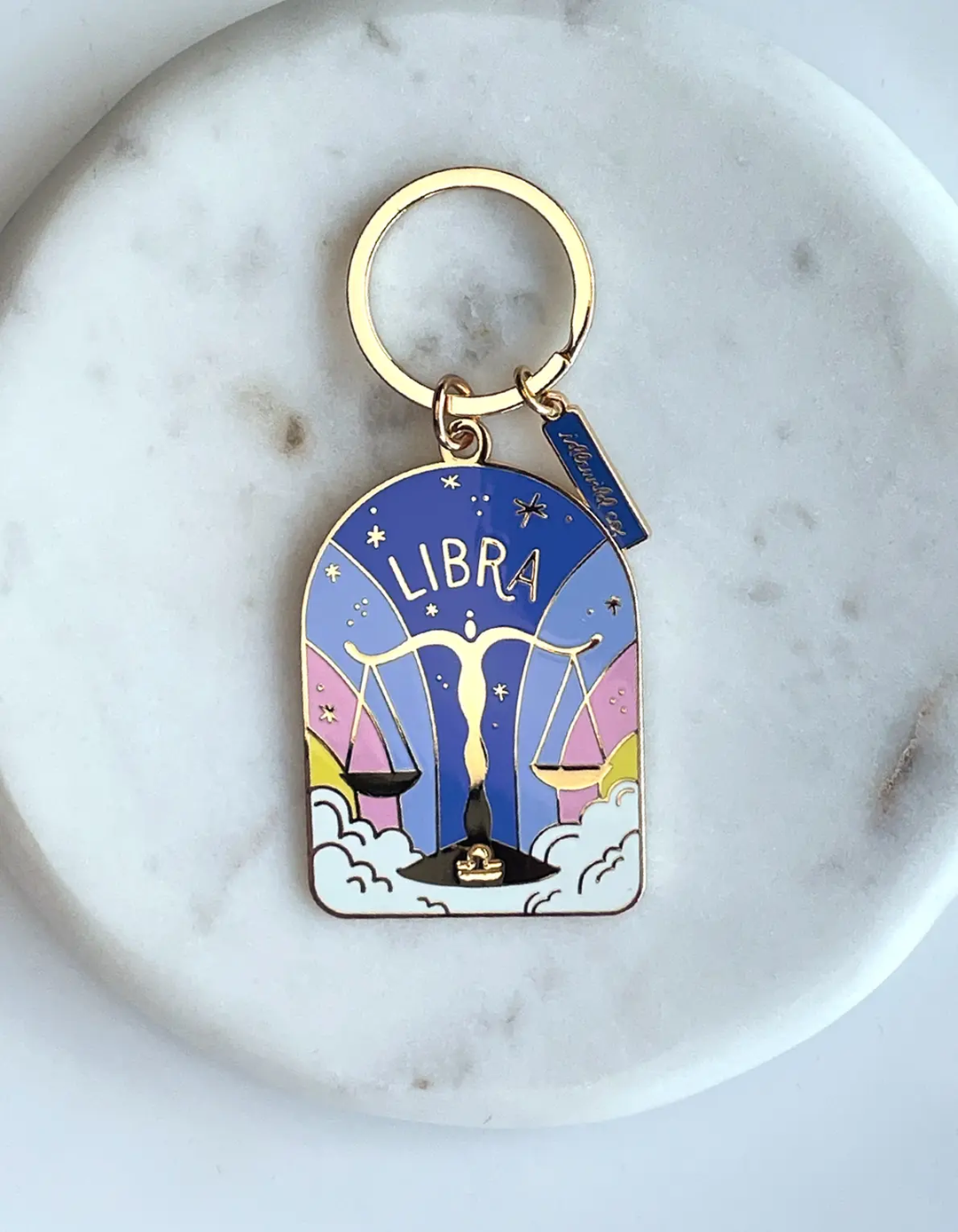 Zodiac Enamel Keychain