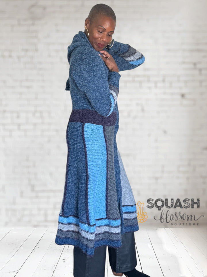 Color Blocked Maxi Cardigan
