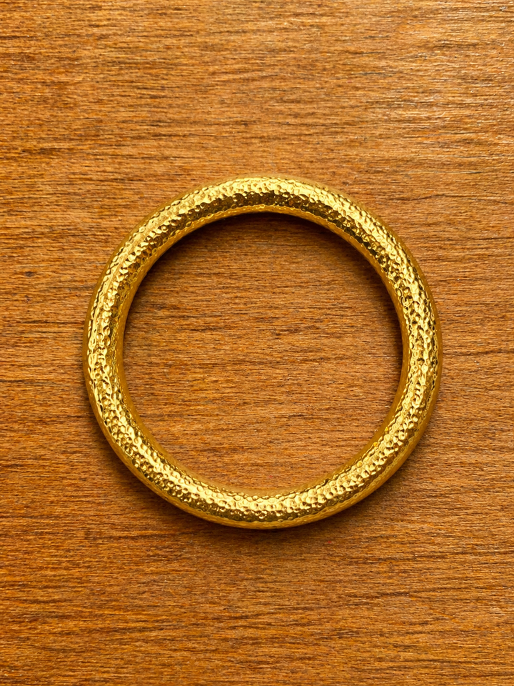 Heavy 14k Hammered Bangle