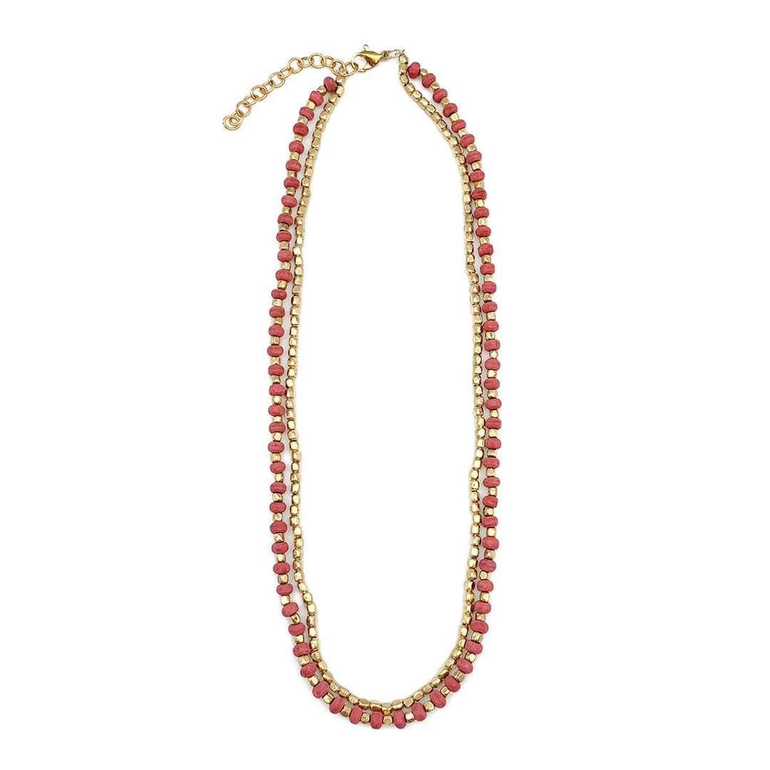 Mulberry Mix 2 Strand Necklace