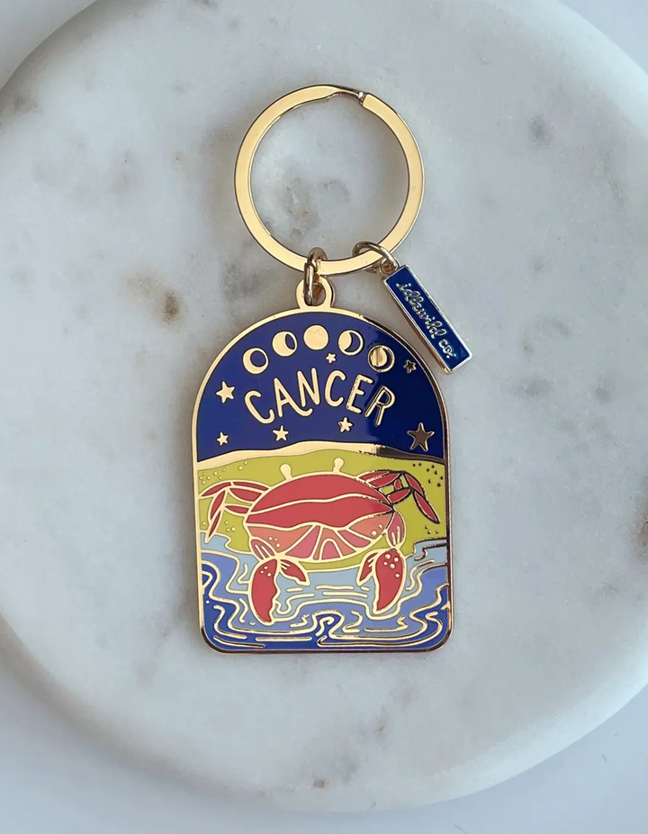 Zodiac Enamel Keychain
