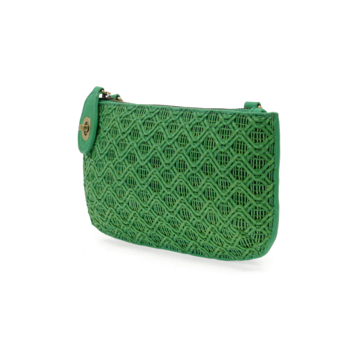 Lattice Woven Crossbody Wristlet