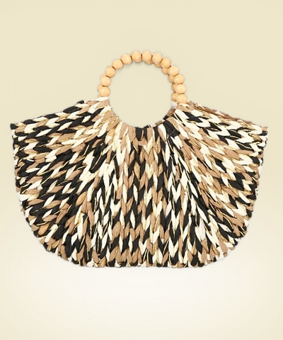 Straw Fan Handbag