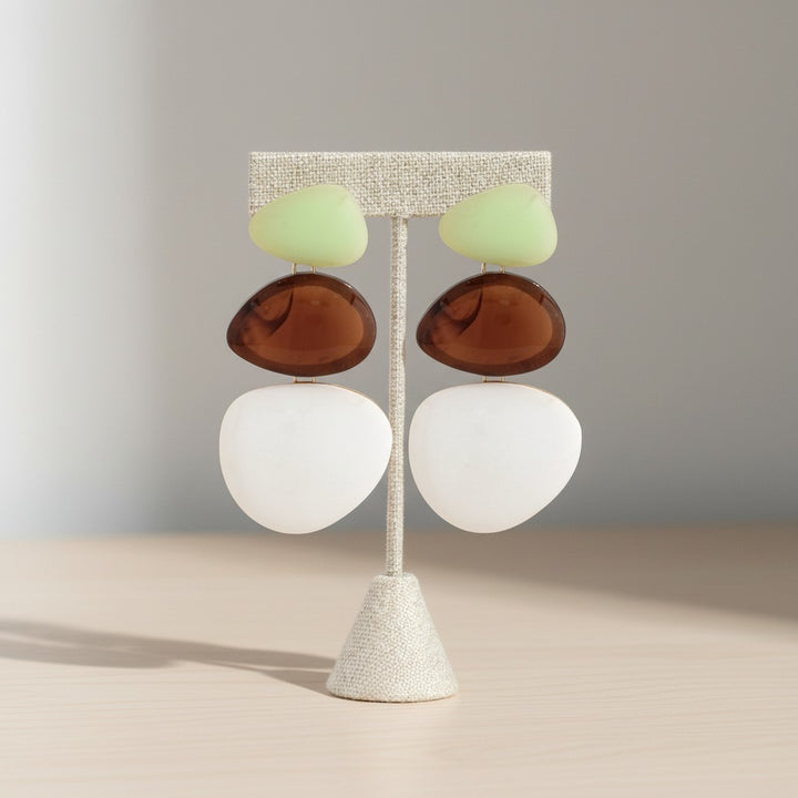 Gemstone Trio Earrings