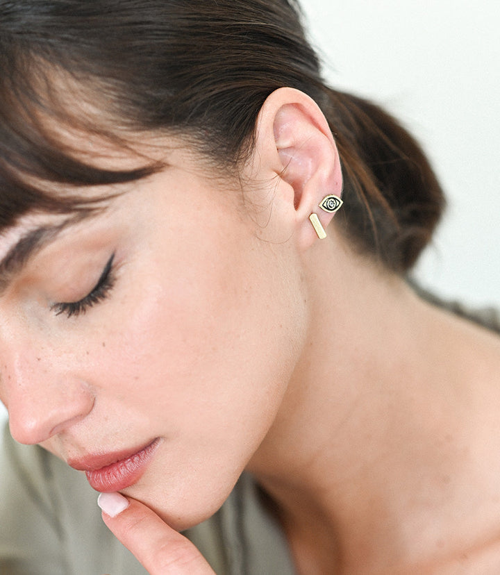 Ruchi Evil Eye Bar Studs
