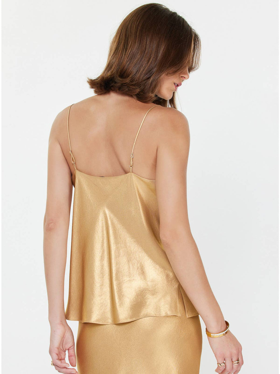 Metallic Cowl Cami