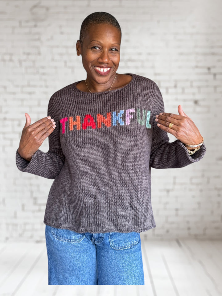Thankful Multi Crew Sweater