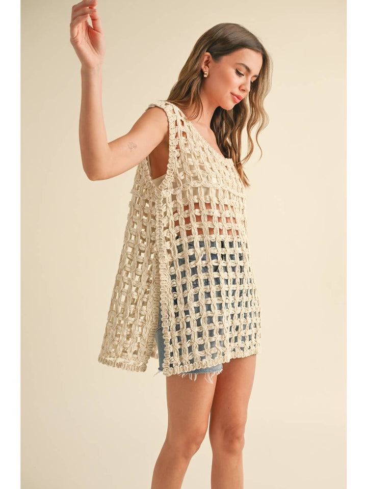 Round Neck Nett Top